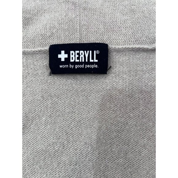Beryll | O/S | 100% Cashmere Super Soft Beige Open Front Cardigan Sweater - Picture 5 of 9